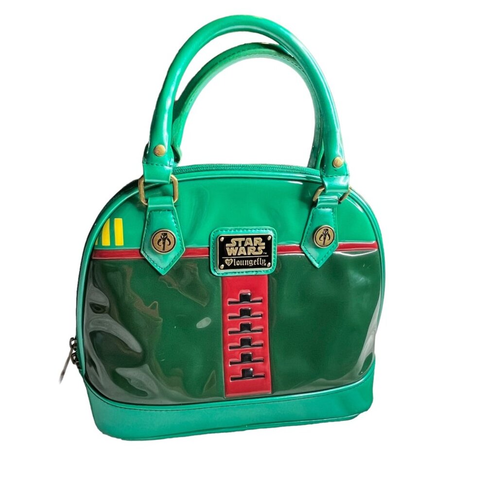 Loungefly Green and Red Boba Fett-Inspired Dome Satchel
